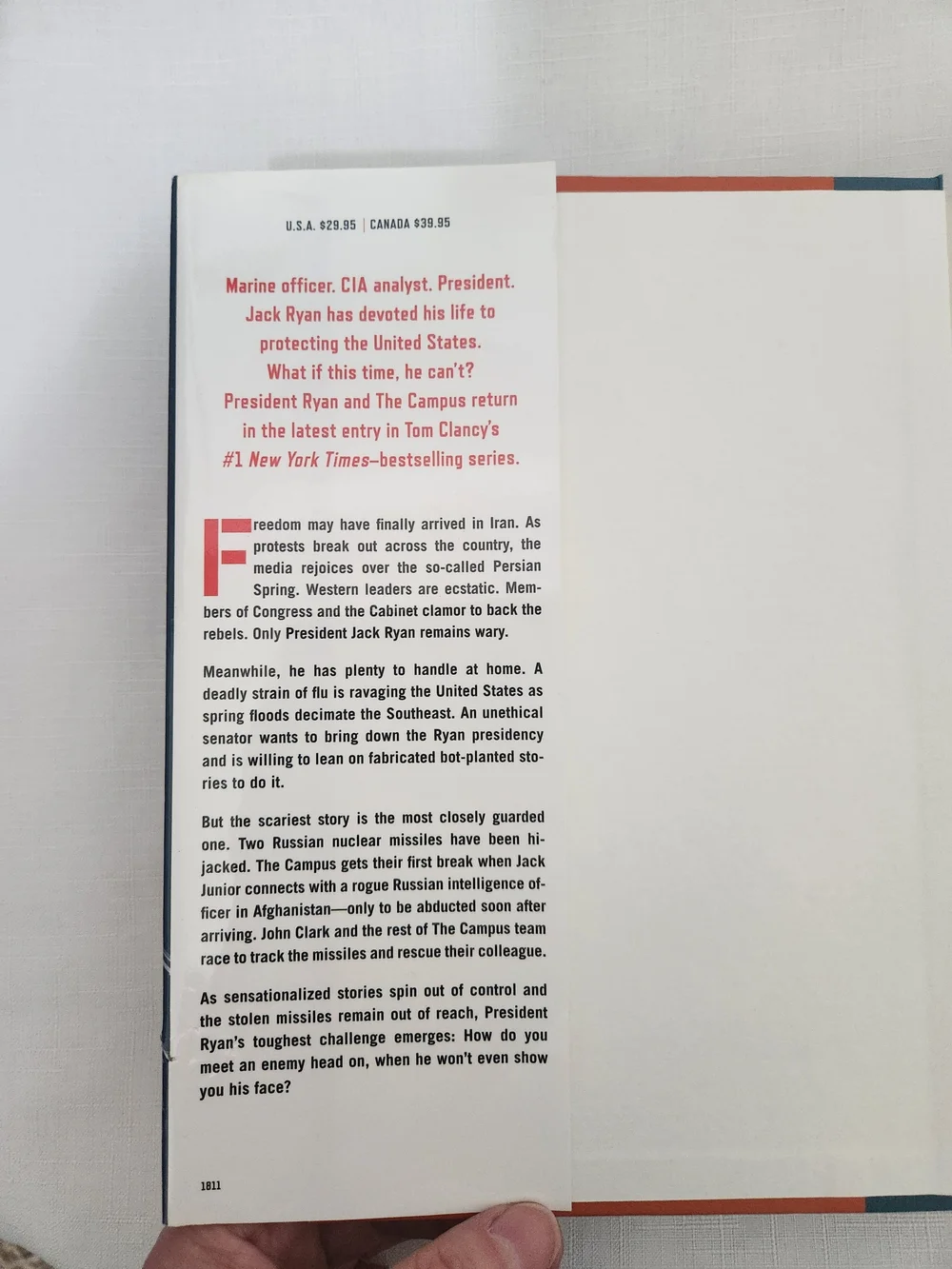 Tom Clancy's Oath of Office Hardcover Book